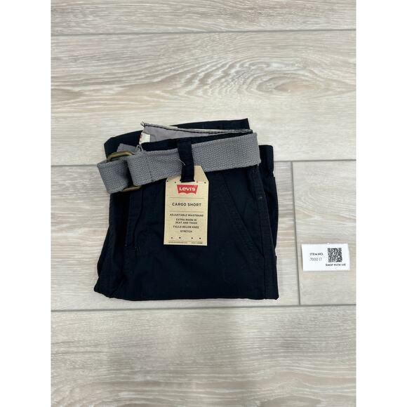 Levi’s Boys Black Cargo Shorts with Belt Size 7 Regular - Picture 4 of 5